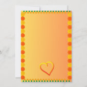 Saffraan Geel met Marigold Save The Date Kaart (Achterkant)