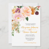 Saffraan Geel Roze Mauve Rustieke Bruiloft | Kaart (Voorkant)