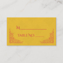 Saffraan Roze Pauw Indiase Trouwplaats Kaarten