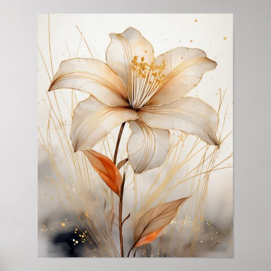 Saffraan Serenity Poster (Voorkant)