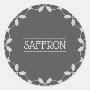 Saffraan Spice Jar Label