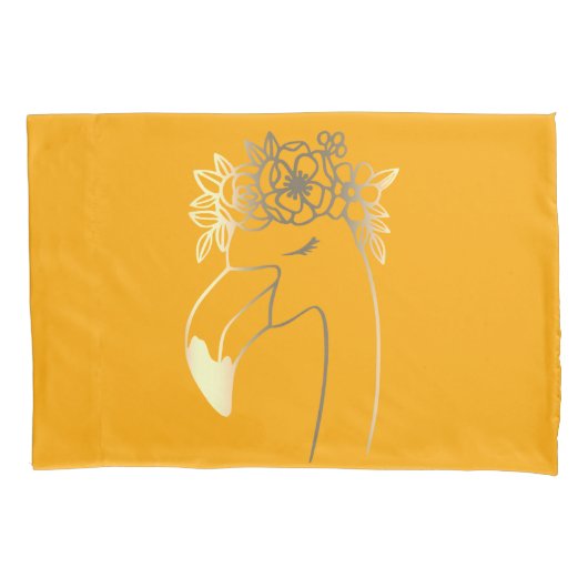 Saffraan Zomer Waterverf Bright Flamingo Kussensloop (Voorkant)