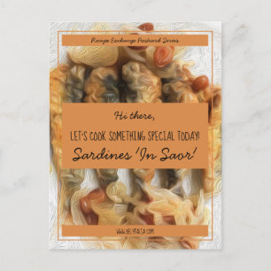 Saffraan Zwarte Script Herfst Recept Uitwisseling Briefkaart
