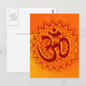 Saffrom Yellow Om Briefkaart (Voorkant / Achterkant)