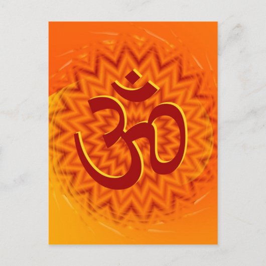 Saffrom Yellow Om Briefkaart (Voorkant)