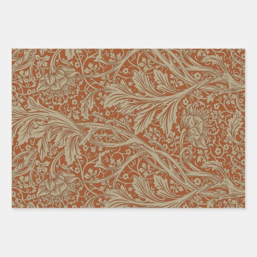 Saffron Arcadia William Morris Hawthorn Inpakpapier Vel (Voorkant 3)