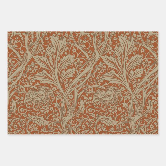 Saffron Arcadia William Morris Hawthorn Inpakpapier Vel (Voorkant)