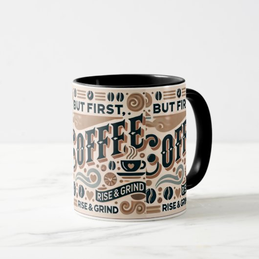 Saffron Bliss: een minimalistische koffie-Mok Mok (Voorkant rechts)