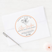 Saffron candle ingredients hand drawn logo ronde sticker (Envelop)