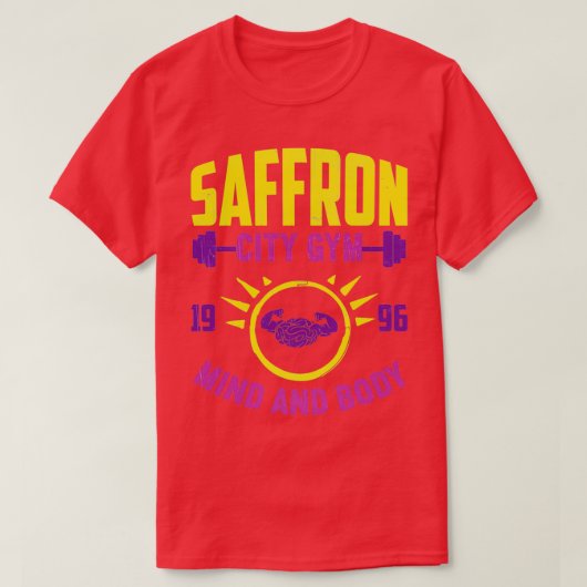 Saffron City Gym Mind en Lichaam T-shirt (Design voorkant)