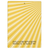 Saffron Color Stripe Funky Pattern Klembord (Achterkant)