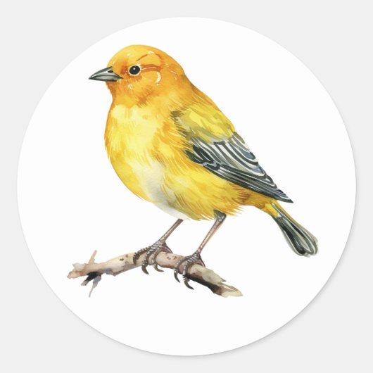 Saffron Finch Bird Stickers (Voorkant)