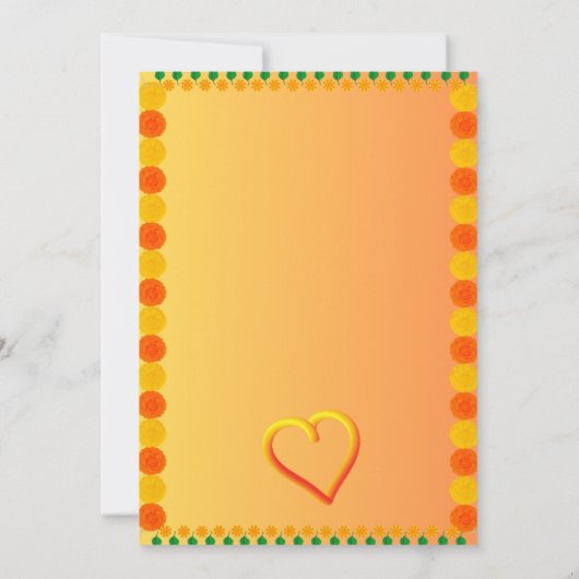 Saffron Geel met Marigold Save The Date Kaart (Achterkant)