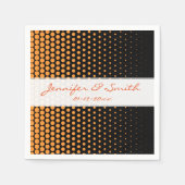 Saffron Polka Dot Modern Black Servetten (Voorkant)