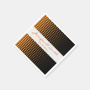 Saffron Polka Dot Modern Black Servetten