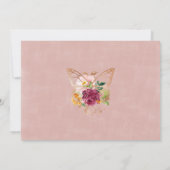Saffron Roos Gold Floral Butterfly 1ste verjaardag Kaart (Achterkant)