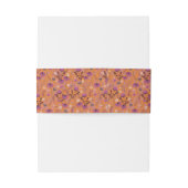 Saffron Sky Wilde Bloemen - verticale tailleband Uitnodigingen Wikkel (Achterkant Voorbeeld)