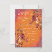 Saffron Sky Wildflower - RSVP card vertical Kaartje (Voorkant)