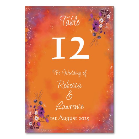 Saffron Sky Wildflowers Kaart (Voorkant)