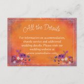 Saffron Sky Wildflowers - trouwkaart Informatiekaartje