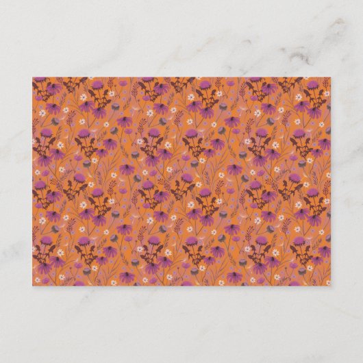 Saffron Sky Wildflowers - trouwkaart Informatiekaartje