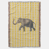 Saffron Spice Moods Stippen met olifant Deken (Voorkant Verticaal)