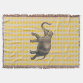 Saffron Spice Moods Stippen met olifant Deken (Voorkant)