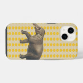 Saffron Spice Moods Stippen met Olifant iPhone Hoesje (Achterkant horizontaal)