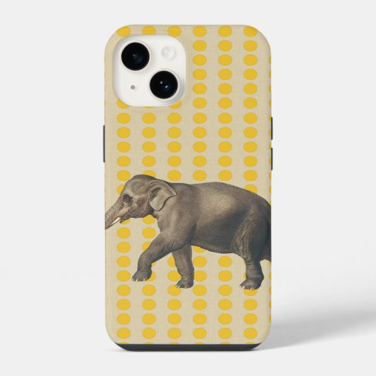 Saffron Spice Moods Stippen met Olifant iPhone Hoesje (Achterkant)
