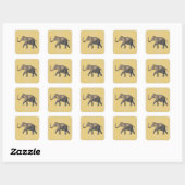 Saffron Spice Moods Stippen met olifant Vierkante Sticker (Vel)