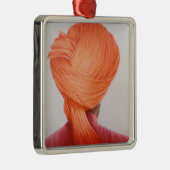 Saffron Turban Metalen Ornament (Rechts)