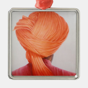 Saffron Turban Metalen Ornament
