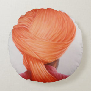 Saffron Turban Rond Kussen