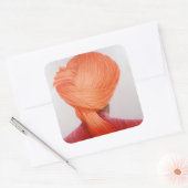 Saffron Turban Vierkante Sticker (Envelop)