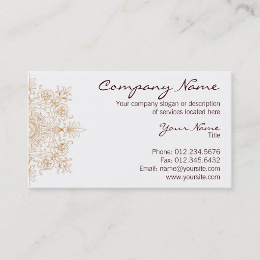 Saffron Visitekaartje (Voorkant)