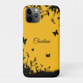 Saffron Yellow Butterfly Garden, gepersonaliseerd Case-Mate iPhone Case (Achterkant)