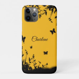 Saffron Yellow Butterfly Garden, gepersonaliseerd Case-Mate iPhone Case