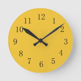 Saffron Yellow Kitchen Wall klok
