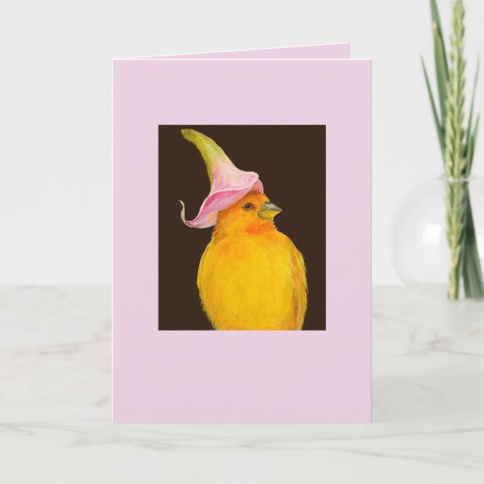 Saffronvink/calla lily card kaart (Voorkant)