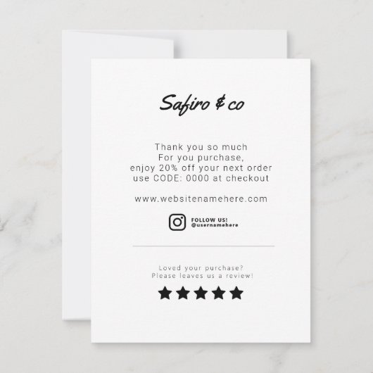 SAFIRO marmer bedankt (Achterkant)