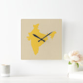 Safron Spice Moods India Vierkante Klok (Huis)