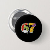 Saftig Fruit Nummer 67 Splash Fun Stijl Ronde Button 5,7 Cm (Voorkant /achterkant)