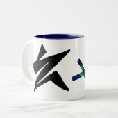 Sag. Ziqpu  Tweekleurige Koffiemok (Voorkant links)