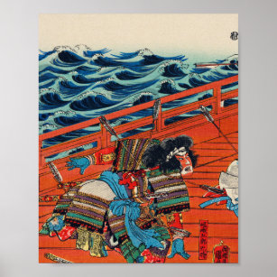 Saga Goro Mitsutoki door Utagawa Kuniyoshi Poster