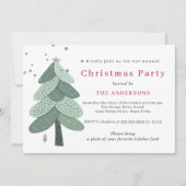 Saga groen Pine boom kerstfeest Kaart (Voorkant)