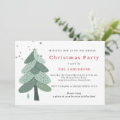 Saga groen Pine boom kerstfeest Kaart (Staand voorkant)