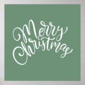 Saga Groen Vrolijk Kerstmis muur kunst Poster (Voorkant)