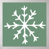 Saga Groene Kerstmis sneeuwvlok Poster (Voorkant)
