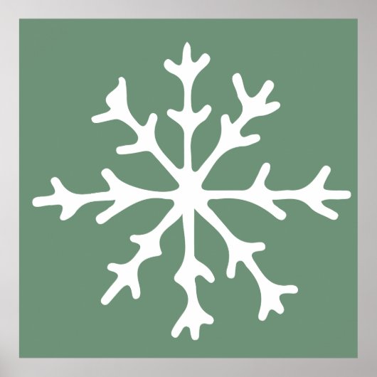Saga Groene Kerstmis sneeuwvlok Poster (Voorkant)