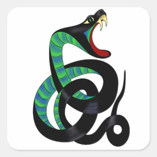 Sagacious Serpent Vierkante Sticker